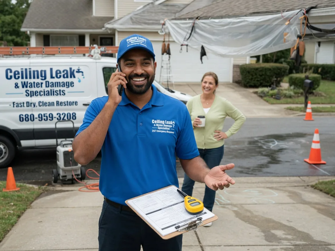 Ceiling Leak Cleanup Woodburn, IN FAQs